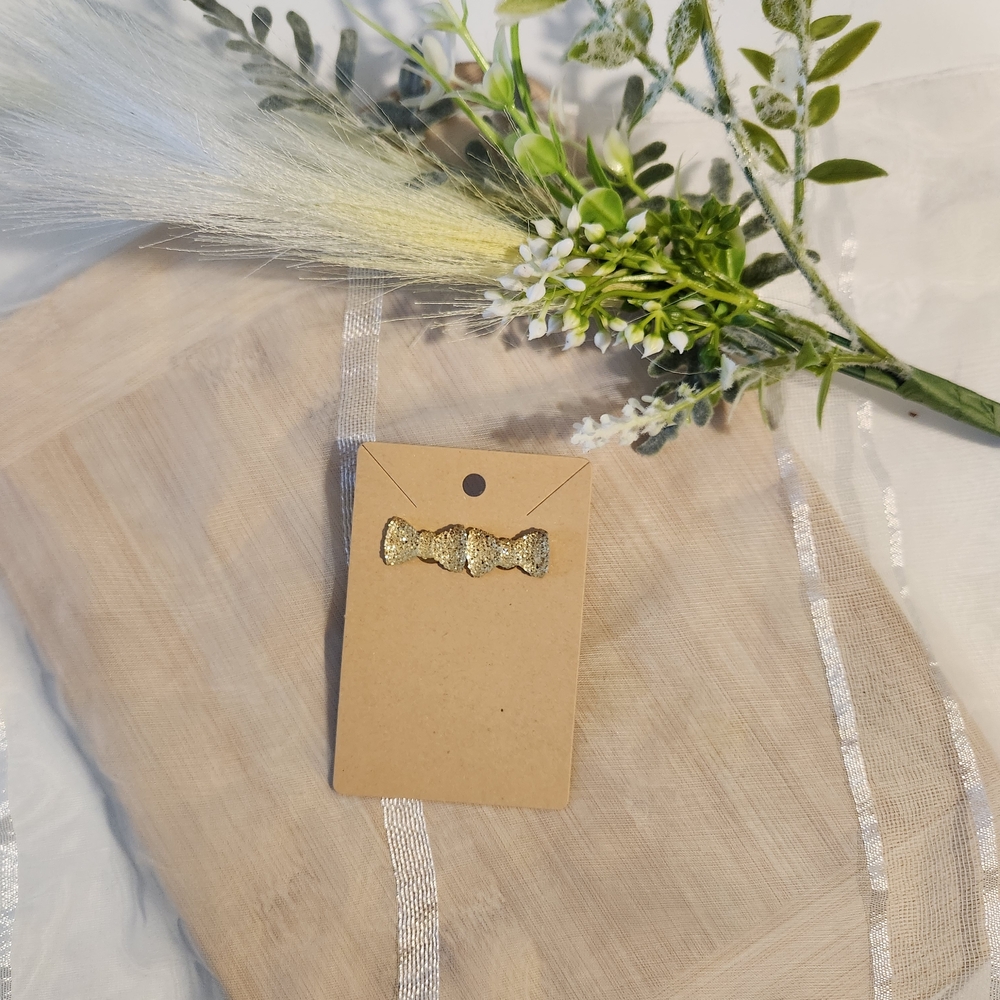 Gold Bow Earrings
